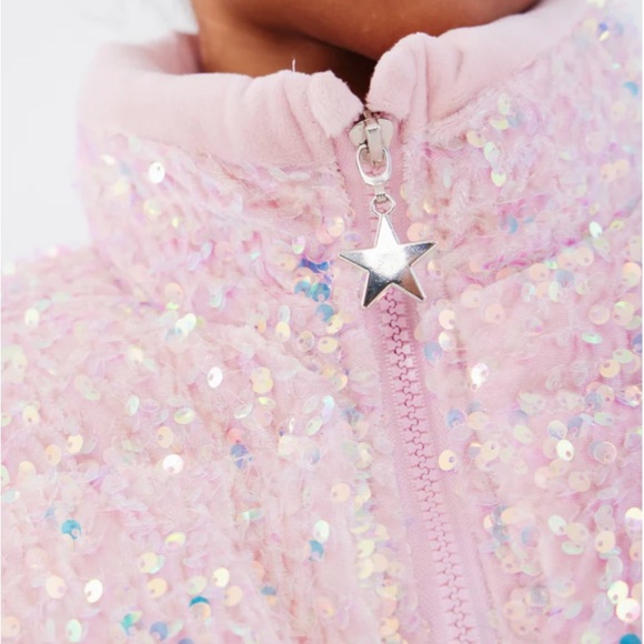Pink Sequin Puffer Jacket - Picture 4 of 5